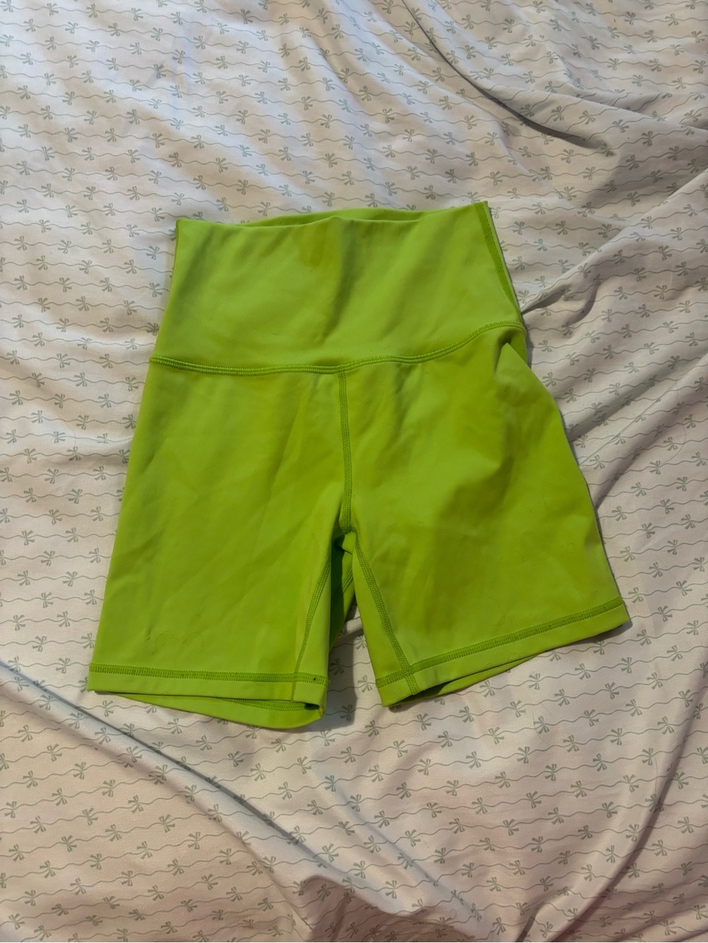 Women’s High-Waist Athletic Bike Shorts in Lime Green Jo&Jax
